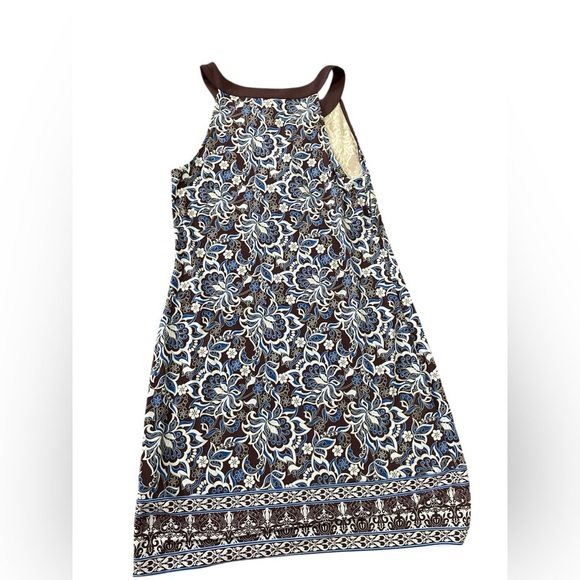 Elegant Blue and Purple Floral Mini Dress - Picture 2 of 2